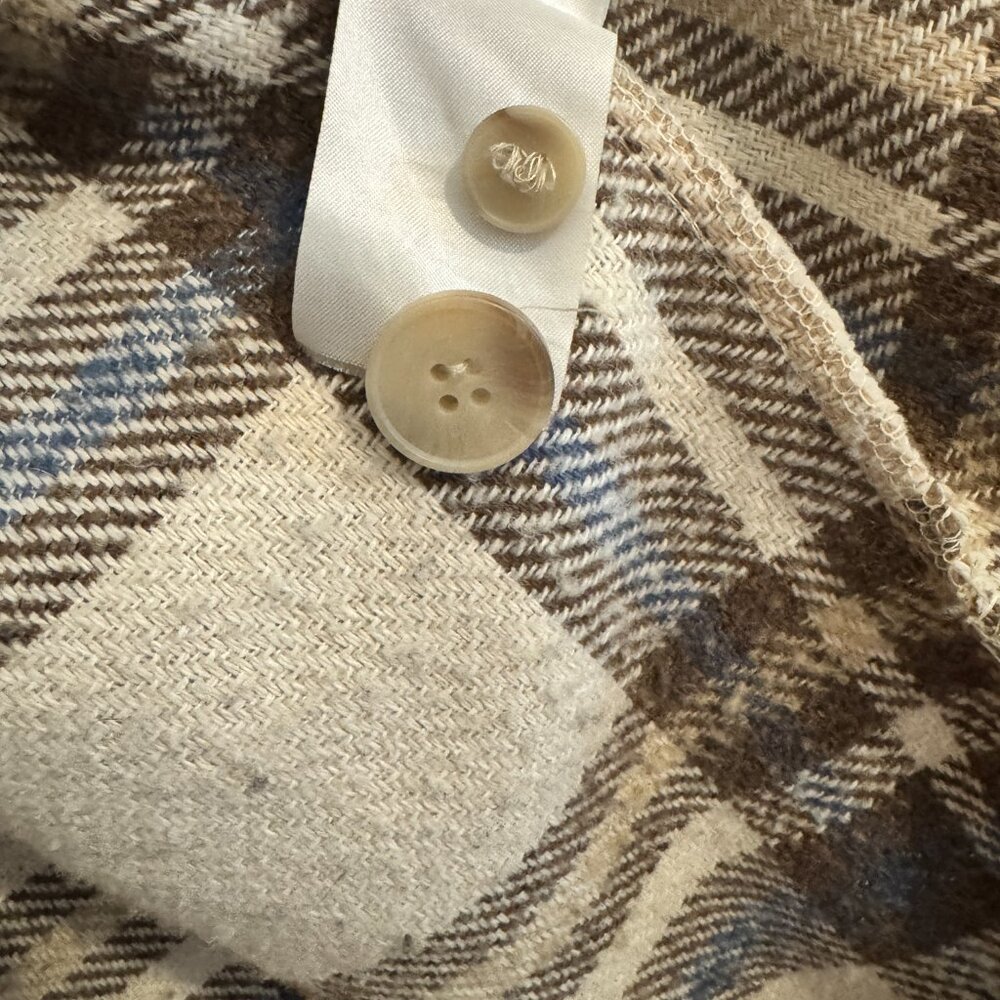 🧥 Plaid Wool Blend Shacket Coat | Size M - Picture 8 of 8